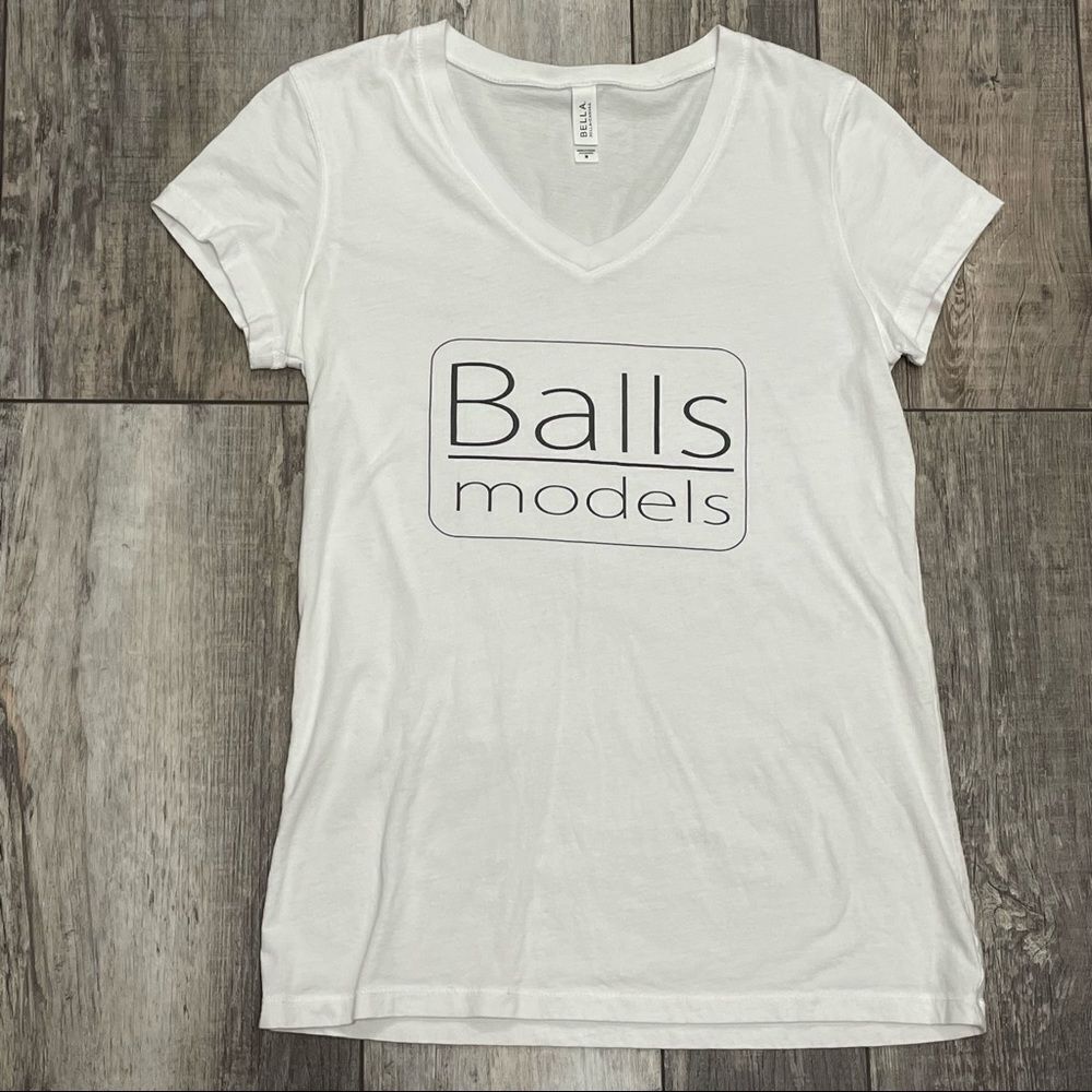 Bella Canvas Zoolander White T-shirt Balls Models Size Medium